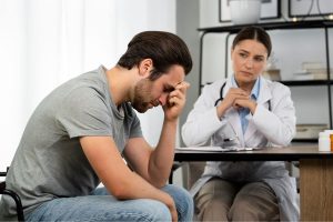 Normális laboreredmények ellenére rossz közérzetet ábrázoló grafika